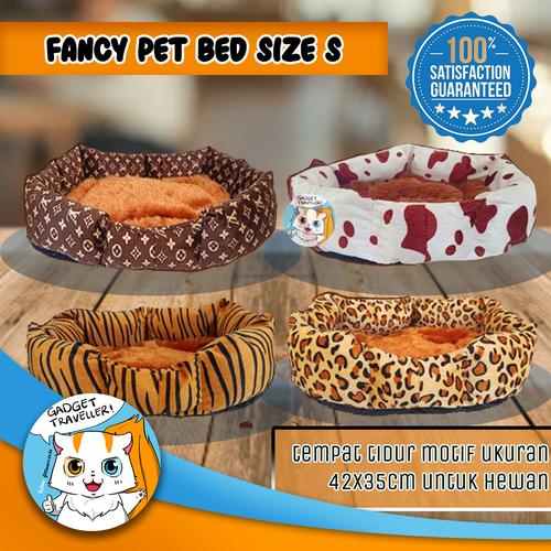 Foto Produk Fancy Pet Bed - Sofa Hewan 42x35cm Tempat Tidur Kasur Kucing Kelinci - Brown Cow dari Gadget Traveller