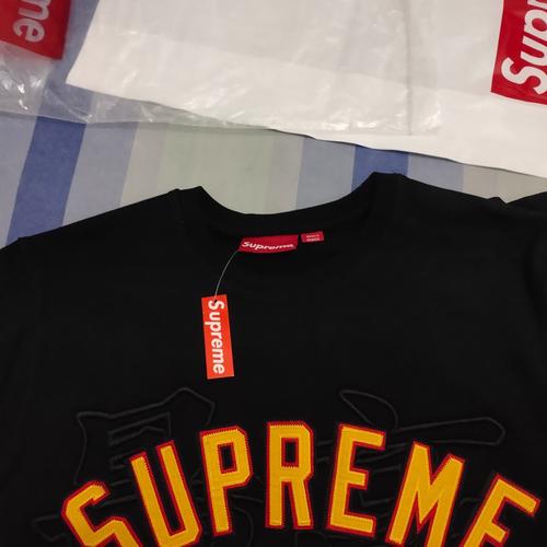 supreme kanji logo crewneck black