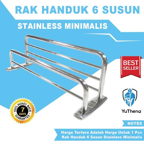 Foto Produk Rak Gantungan Tempat Handuk 6 Susun Murah Stainless Rack Towel By Shop dari YuThena Official Store