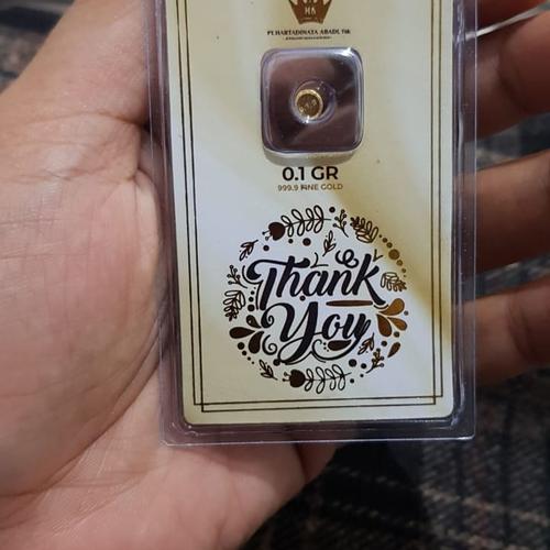 Foto Produk Hartadinata gift series moment 0,1 gram 24 karat emas murni dari Kilauberkah