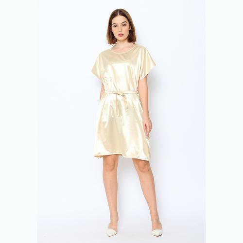 Foto Produk 660477 Cynthia Baju Tidur Satin Polos All Size- Cream - Cream dari Cynthia Lingerie