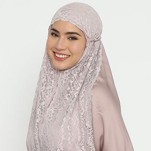 Foto Produk Eiza by duapola Mukena Silk Lace 7208 - Dusty Lilac - Classic dari Eiza