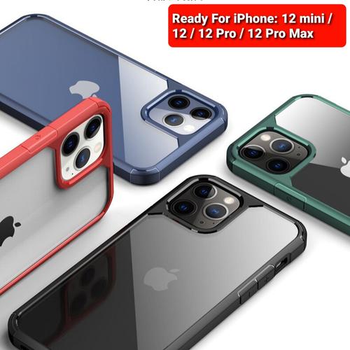 Foto Produk Case Iphone 12 / 12 Mini / 12 Pro / 12 Pro Max Viseaon Rugged Clear - Biru, Iphone 12 dari Droidcase