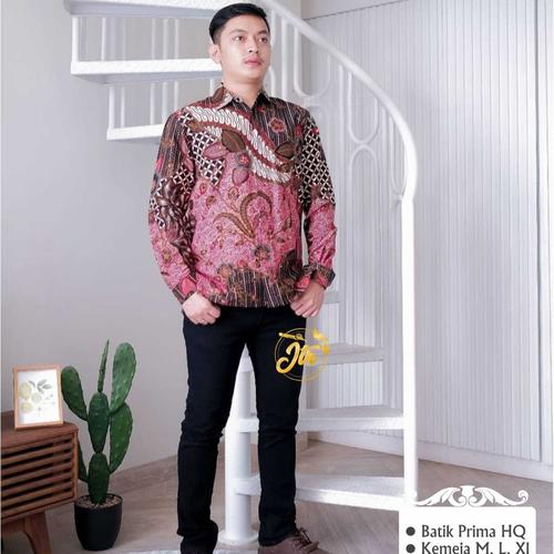 Foto Produk BATIK COUPLE SETELAN WANITA KEBAYA BROKAT BAJU COUPLE PASANGAN - KEMEJA dari TRIMOBATIK