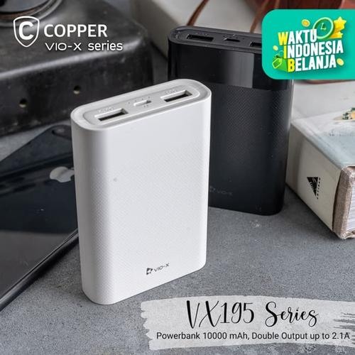 Foto Produk COPPER POWERBANK 10000MAH - VX-195 SERIES - Hitam dari Copper Indonesia