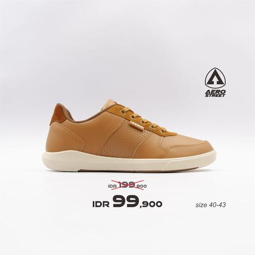 Foto Produk Aerostreet 40-43 Evander Coklat Muda - Sepatu Sneakers Casual Pria - 40 dari Aerostreet