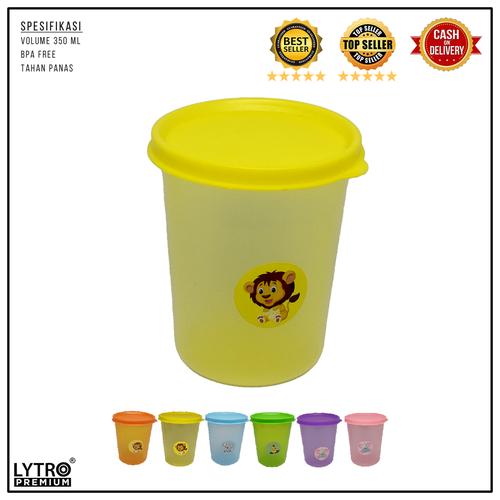 Foto Produk Gelas Plastik Dengan Tutup - Gelas Cup Isi 350ML Tahan Panas dari LYTRO