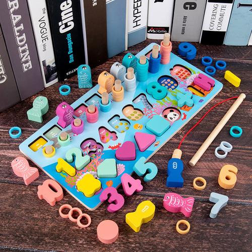 Foto Produk TweedyToys - Papan Montessori Puzzle Pancing Ikan 5 in 1 dari TweedyToys