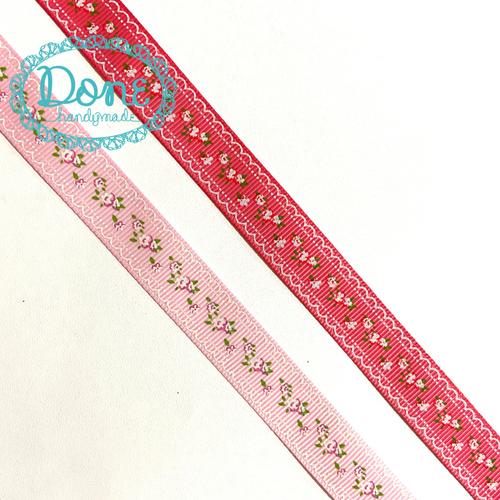 Foto Produk Pita salur motif vintage pita garis aksesoris dekorasi pita rambut - Dark pink dari done handymade