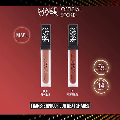 Foto Produk Make Over Transferproof Matte Lip Cream Duo Heat Shades - B09+B11 dari Make Over Official Shop