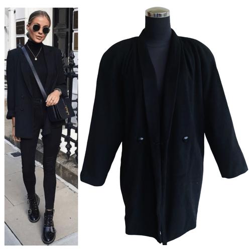 black womens wool coat