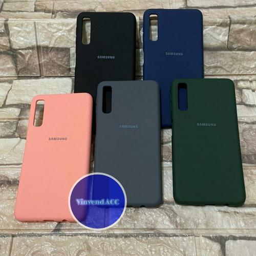 Foto Produk Silicone Cover Samsung Galaxy A7 2018 A750 Original Silikon SoftCase - Hitam dari Vinvend ACC