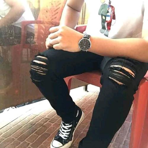 Foto Produk CELANA SOBEK LUTUT/CELANA SOBEK RIPPED PRIA - Black, 27 dari Naqiya_shop07