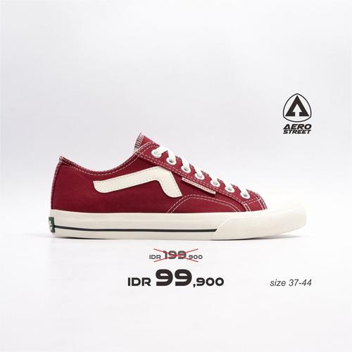 Foto Produk Aerostreet 37-44 Jhosse Low Maroon - Sepatu Sneakers Casual Pria - 38 dari Aerostreet