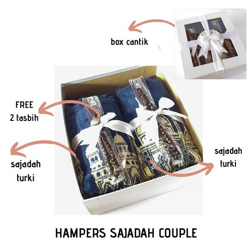 Foto Produk PAKET KADO ULANG TAHUN/ PENGANTIN SAJADAH TURKI COUPLE FREE TASBIH dari Mazaya Mukena