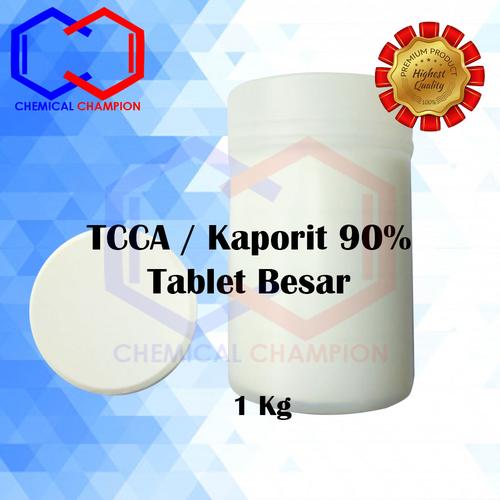 Foto Produk Kaporit Tablet / Klorin Tablet / TCCA Tablet - 90% Tablet Besar 1 Kg dari Chemical Champion Store