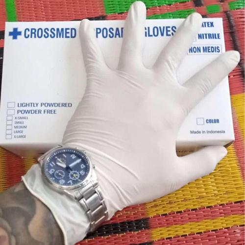 Foto Produk Sarung tangan latex no powder isi 100 s M L dari celebrity petshop