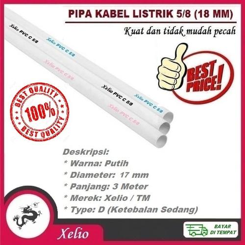 Foto Produk Pipa Kabel Listrik PVC C 5/8 (Putih / 2,9 Meter) dari Xelio Market