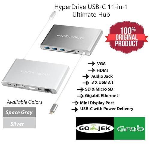 Gambar HyperDrive USB-C 11-in-1 Ultimate Hub dari HYPERDRIVE OFFICIAL INDONESIA Jakarta Barat Tokopedia
