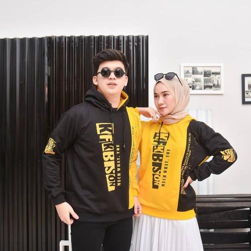 Gambar JAKET HOODIE COUPLE KFK VK BELI 1 GRATISB1 - COUPLE KUNING dari xcloth Kota Bandung Tokopedia