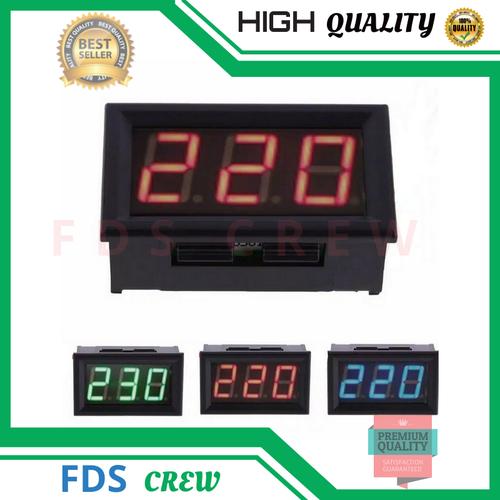 Foto Produk Voltmeter AC 220 Volt Biru Digital Led 50V-500V Untuk Panel Listrik dari FDS crew