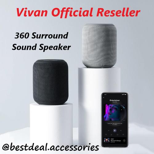 Gambar Vivan VS12 Bluetooth Speaker 360 spt Apple Homepod Mini / Google Nest - Hitam dari bestdeal official Jakarta Pusat Tokopedia