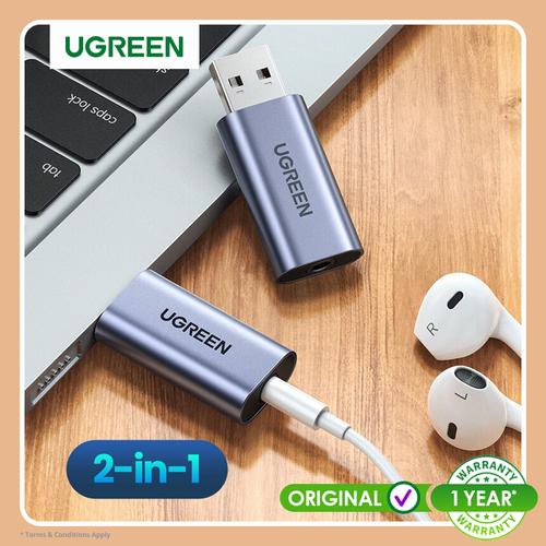 3.5mm Sound card audio adapter Gray 