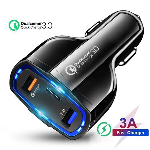Foto Produk Car Quick Charger Mobil Fast Charging 7A 35W Qualcomm Type C 3 Port dari KLIK MOTORSPORT