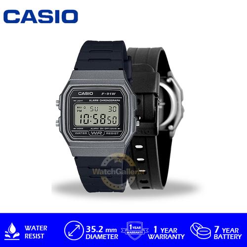 Foto Produk Casio General F-91WM-1BDF/F-91WM-1BDF/F-91WM Original dari GrosirGshock
