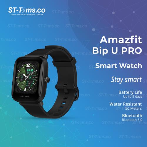 Foto Produk Amazfit Bip U PRO Smartwatch Jam Tangan Digital With GPS - Hitam dari ST-Toms.co