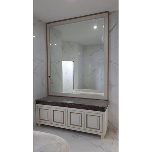Jual Hiasan Dinding Kamar Mandi Cermin Kamar Mandi Besar List Gold 150x140 Kab Sukoharjo Indoglasscarft Tokopedia