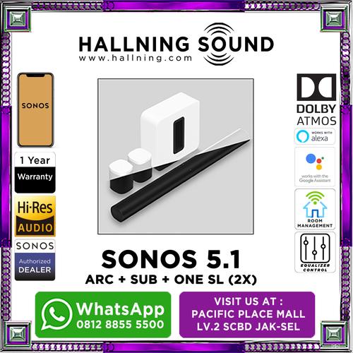 Foto Produk Sonos 5.1 Home Theater Sonos Arc + Sonos Sub gen 3 + Sonos SL 2x dari HallningSound