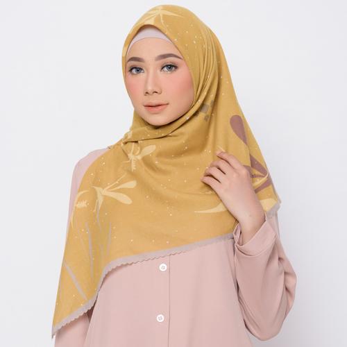 Foto Produk ZM Zaskia Mecca - Anggrek Hitam Mustard Scarf Segi Empat Water Splash dari Zaskia Mecca Official