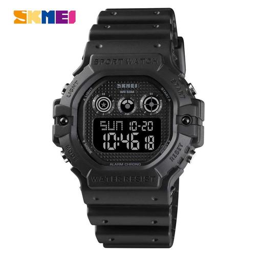 Foto Produk Jam Tangan Pria / SKMEI 1606 Digital Time / Jam Tangan Ori HITAM HITAM dari SKMEI MURAH & ORIGINAL