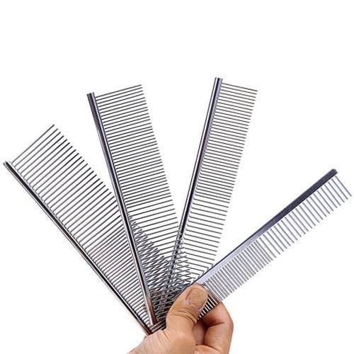 Foto Produk DoggyMan Stainless Steel 2in1 Comb NS81 NS82 NS83 Sisir Longhair - SS NS-81 dari Hime petshop