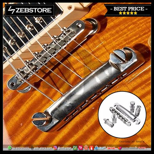 Foto Produk Bridge Tune O Matic Gibson Lespaul Chrome dari Zeb Hobbies Store