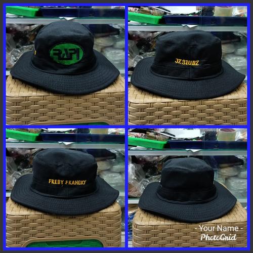 Gambar TOPI RAPI RIMBA BORDIRAN NAMA DAN CALSING dari andri mandiri Jakarta Pusat Tokopedia