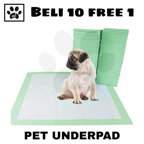 Foto Produk Alas Pipis Pee Poop " UNDERPAD 60x40 cm" Perlak Anjing Kelinci - Hijau dari Tina Theng Store
