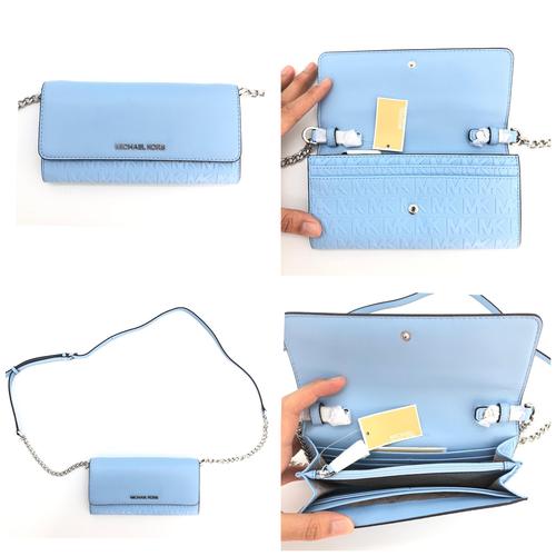 light blue mk wallet
