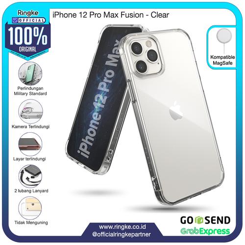 Foto Produk Ringke iPhone 12 Pro Max Fusion Softcase Slim Tough Armor Anti Crack - Clear dari Official Ringke Partner
