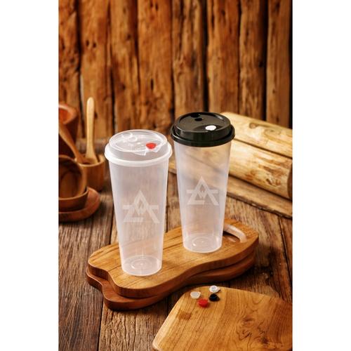 Foto Produk Gelas Plastik Boba/Cheese Tea/ Cup Injection PP 700ml/ Cup+Lid+Cap - Transparant dari WINGOH