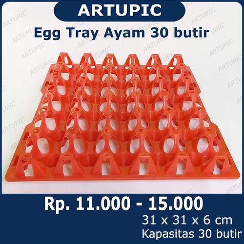 Foto Produk Egg tray ayam 30 butir nampan tempat telur ayam bebek petelur plastik dari ArtupicPeralatanPeternak