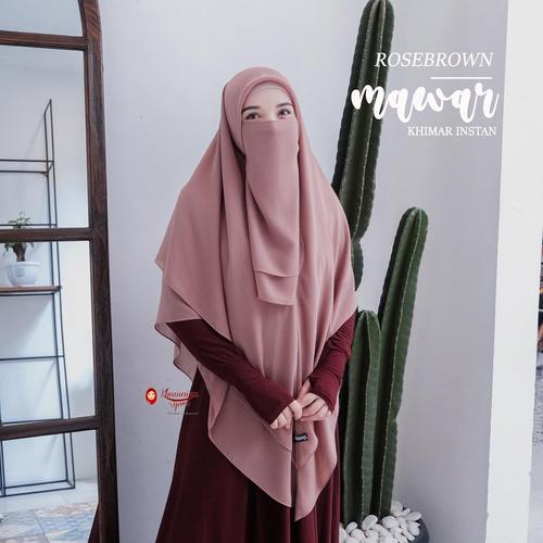 Foto Produk KHIMAR INSTAN SYARI MAWAR BY KHUMAIRA PREMIUM - rosebrown dari Muzaki Baby n Kids