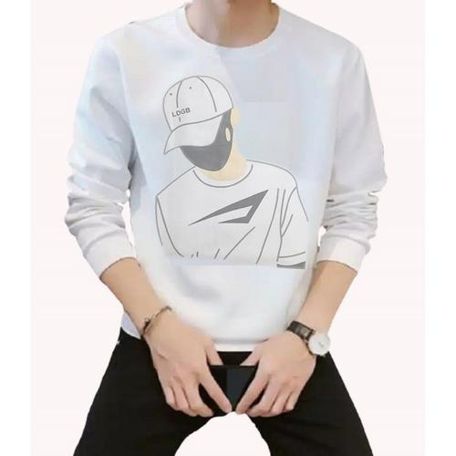 Foto Produk FortKlass MAN Sweater Pria Lengan Panjang Unisex - Putih dari FortKlass