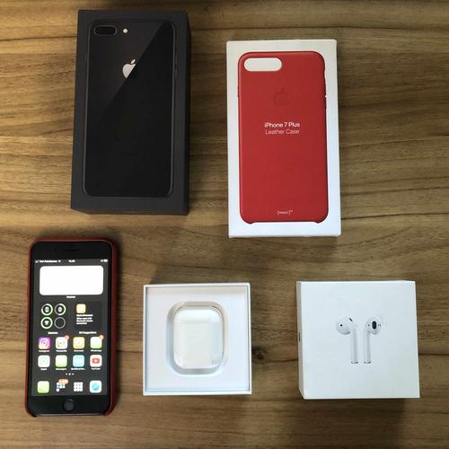 Jual iphone 8 plus 256gb + airpods gen 2 + apple leather case original -  sepaket - Kota Depok - maha_store | Tokopedia