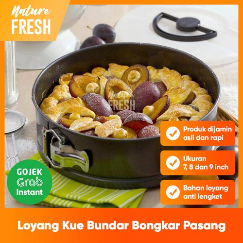 Foto Produk Loyang Kue Ulang Tahun Pernikahan Bongkar Pasang Anti Lengket Loyang - Hitam 19cm dari NatureFresh
