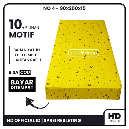 Foto Produk Sarung Kasur Busa Resleting 90x200x15 Single No 4 Bahan Katun Micro - Yellow Moon dari HD Official Id