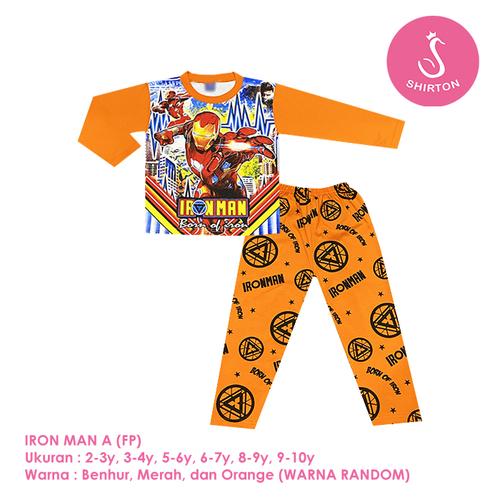 Foto Produk Baju Setelan Anak Laki-Laki Panjang Full Print Iron Man A Shirton - IRONMAN A FP, 2-3y Panjang dari shirton