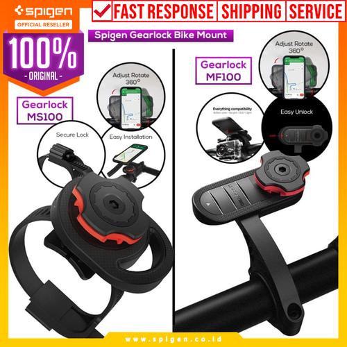 Foto Produk Phone Holder Sepeda Spigen Gearlock MF100 / MS100 Holder Sepeda Motor - MF100 dari Spigen Official