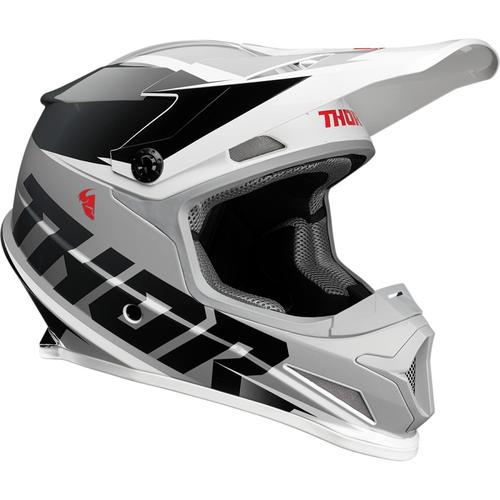 Jual HELM THOR SECTOR FADER BLACK WHITE 